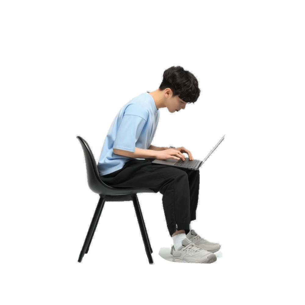 노트북 보는 남자 이미지